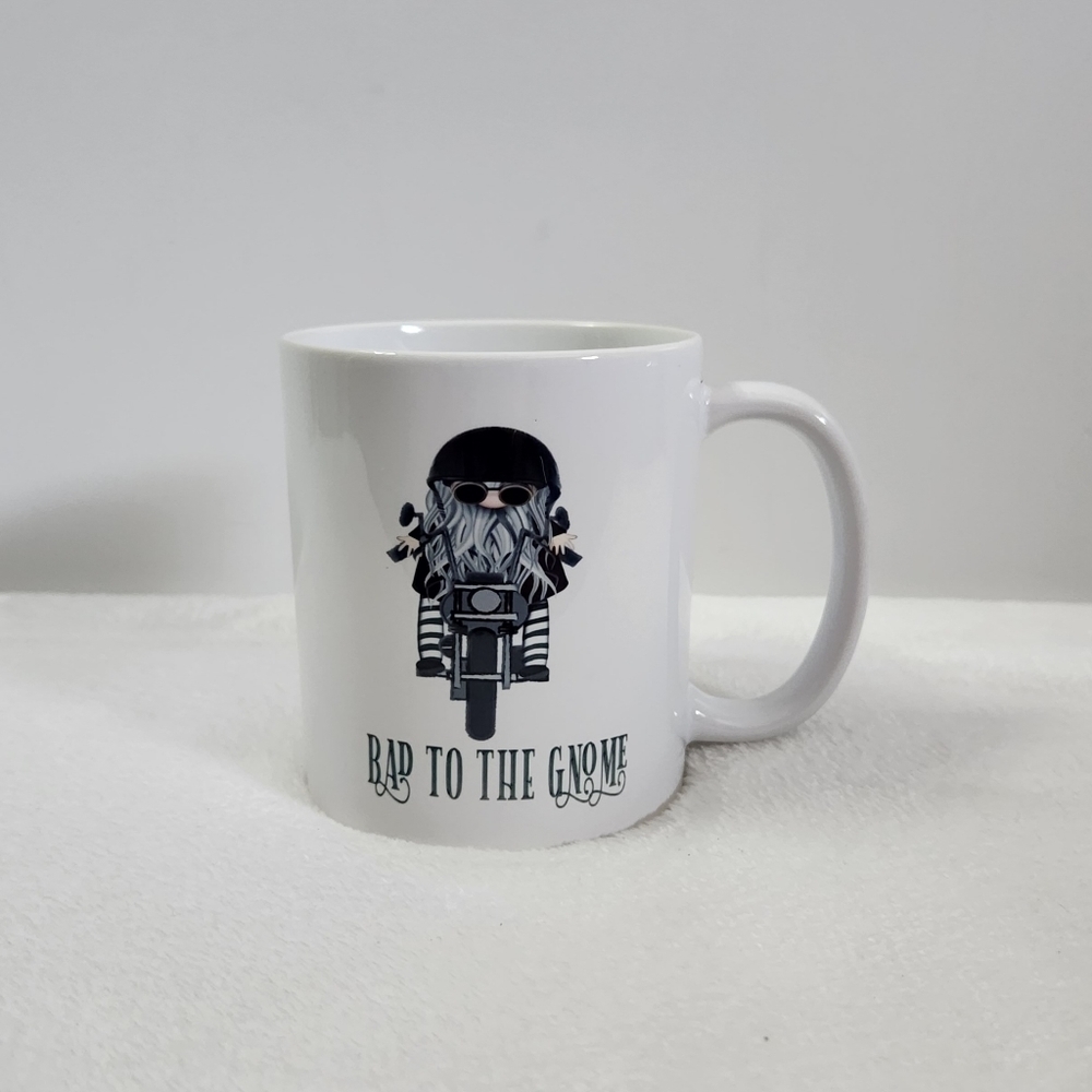 ORCA Coatings Bad To The Gnome White Coffee Cup Mug 11 Oz